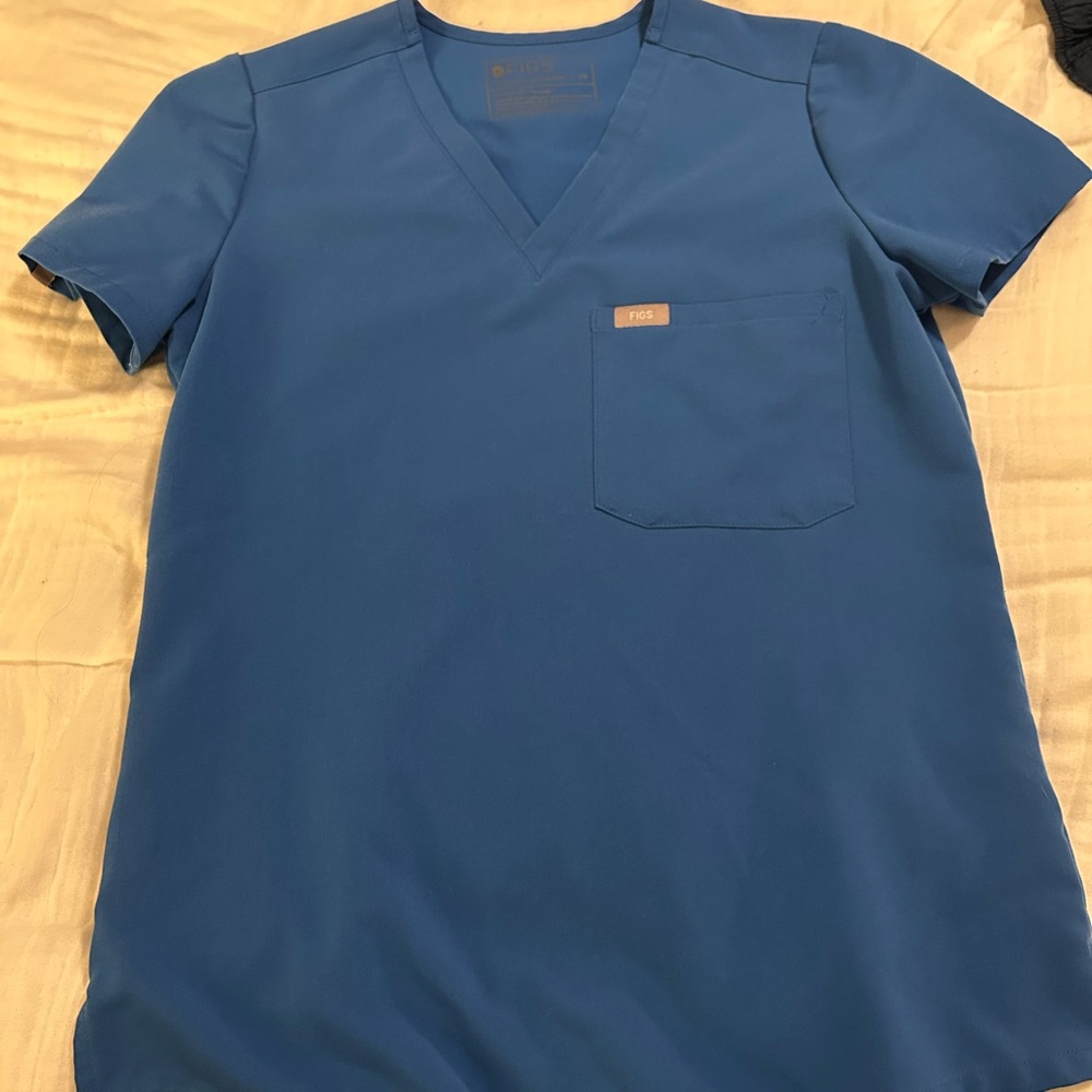 Figs Catarina Royal Blue Scrub Top